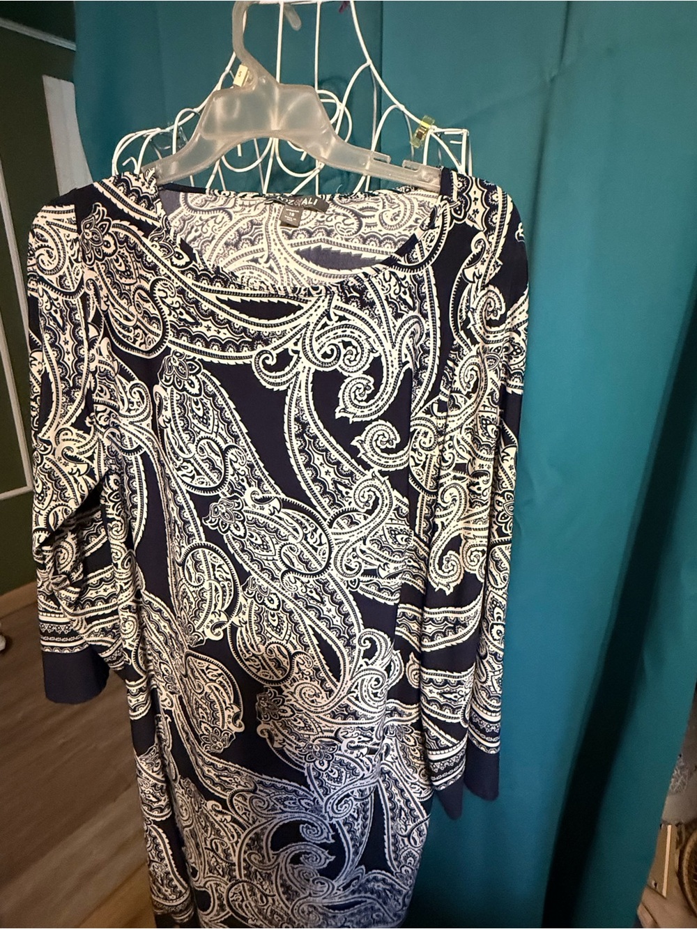Roz & Ali Navy Paisley Midi Dress